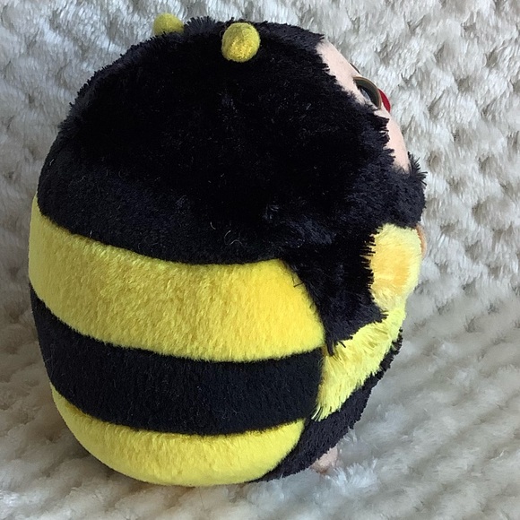 TY Beanie Ballz Zips Bumblebee Stuffed Animal Plush Toy With Tags - Picture 5 of 12